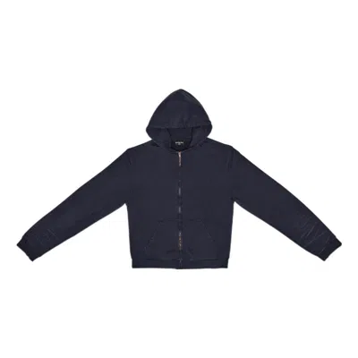 BALENCIAGA Balenciaga Tab Worn-Out Zip-Up Hoodie 'Black'