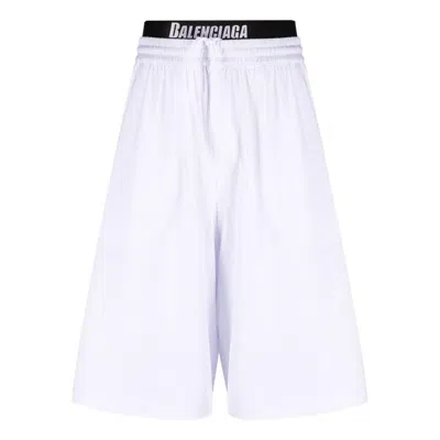 BALENCIAGA Balenciaga Technical-Mesh Jersey Swim Shorts 'White'