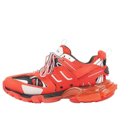 BALENCIAGA Balenciaga Track Clear Sole Low-Top Sneakers Red