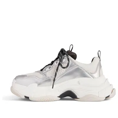 BALENCIAGA Balenciaga Triple S Sneakers 'Black White and Silver Double Foam and Mesh'