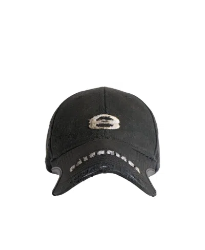 BALENCIAGA UNITY SPORTS ICON CAP IN BLACK/WHITE