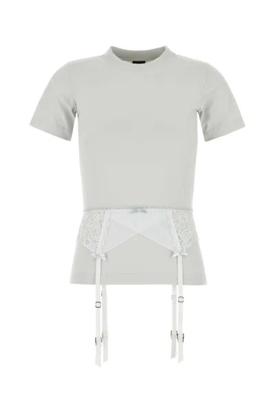 BALENCIAGA WOMEN WHITE LINGERIE T-SHIRT, M LUXURY T-SHIRTS FOR WOMEN DARVEYS