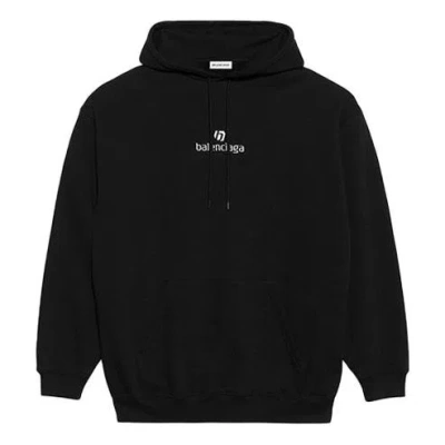 BALENCIAGA (WMNS) Balenciaga Alphabet Printing Long Sleeves Hoodie Black