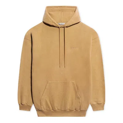 BALENCIAGA (WMNS) Balenciaga Chest Alphabet Logo Embroidered Hoodie Khaki