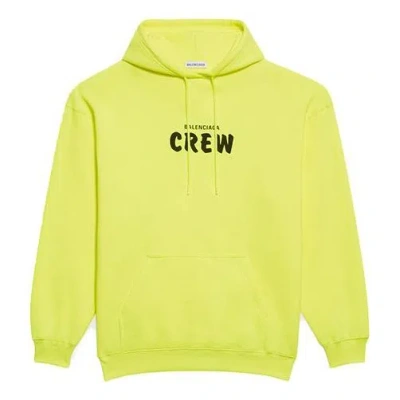 BALENCIAGA (WMNS) Balenciaga Crew Printing Hoodie Yellow