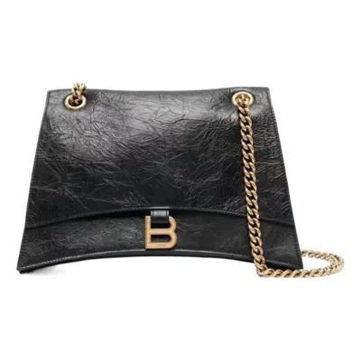 BALENCIAGA (WMNS) Balenciaga Crush Medium Chain Bag 'Black'