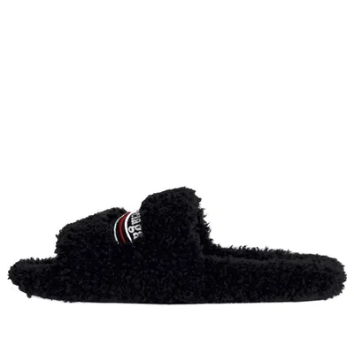 BALENCIAGA (WMNS) Balenciaga Furry Slides 'Black'