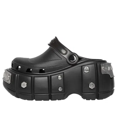 BALENCIAGA (WMNS) Balenciaga Hardcrocs Slide x Crocs 'Nero Silver'