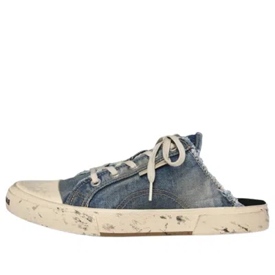 BALENCIAGA (WMNS) Balenciaga Paris Distressed Denim Mule 'Blue'