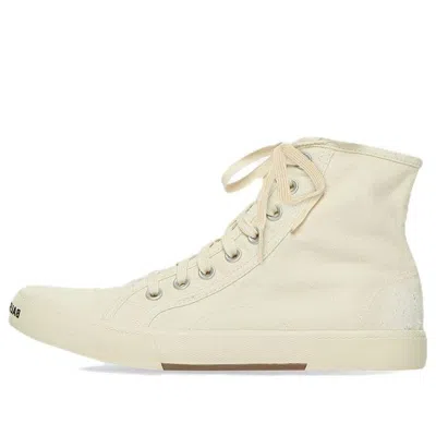 BALENCIAGA (WMNS) Balenciaga Paris High Top Sneakers 'White Destroyed Cotton and White Rubber'