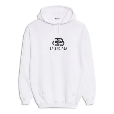 BALENCIAGA (WMNS) Balenciaga Pullover Drawstring Hoodie White