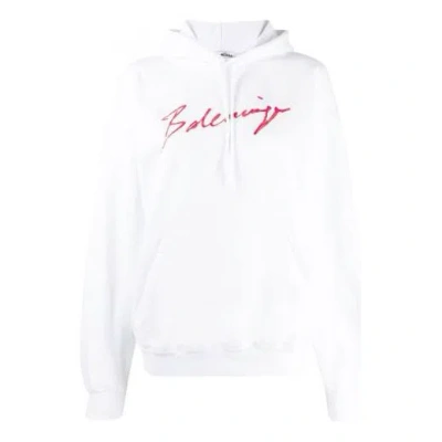 BALENCIAGA (WMNS) Balenciaga SS21 Classic Logo hooded Long Sleeves Hoodie White