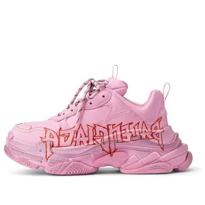 BALENCIAGA (WMNS) Balenciaga Triple S Diy Metal 'Pink Black Red'