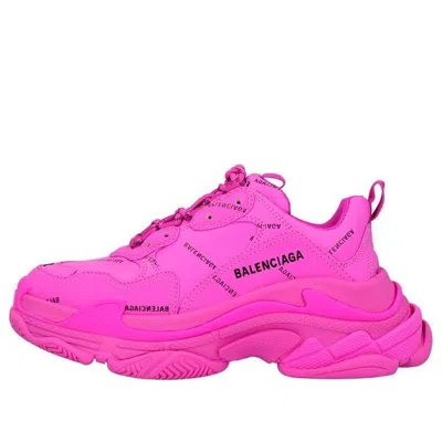 BALENCIAGA (WMNS) Balenciaga Triple S Sneaker 'All Over Logo - Fuchsia'