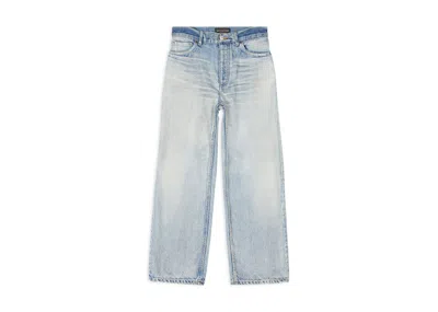 BALENCIAGA WOMEN'S ANKLE CUT JAPANESE AUTHENTIC DENIM JEANS IN LIGHT BLUE