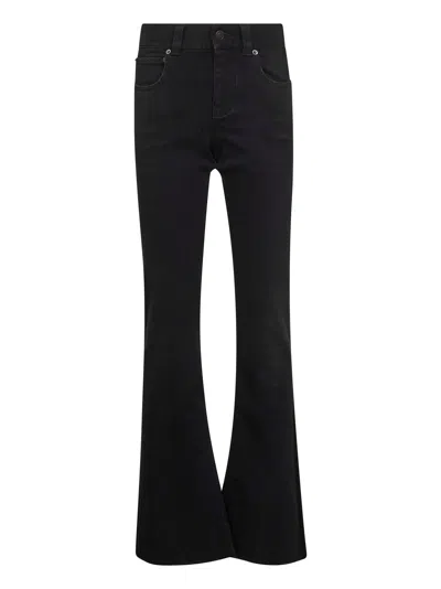 BALENCIAGA BALENCIAGA WOMEN BLACK DENIM BOOTCUT SLIM FIT JEANS