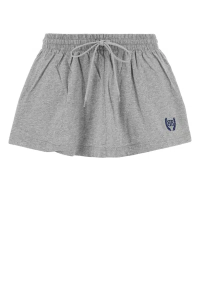 BALENCIAGA BALENCIAGA WOMEN GREY COTTON MINI SKIRT