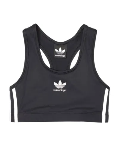 BALENCIAGA BALENCIAGA X ADIDAS LOGO PRINTED CROPPED TOP