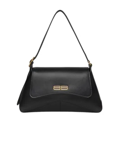 BALENCIAGA BORSA XX MEDIUM FLAP BOX DA DONNA IN NERO