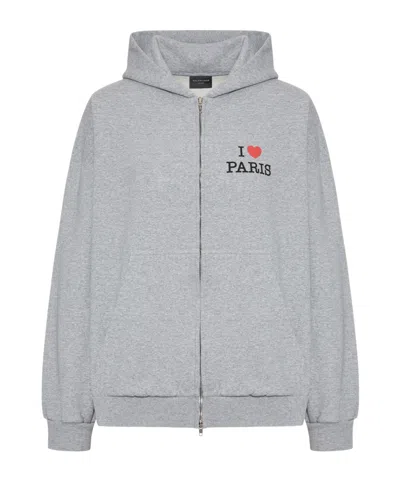 BALENCIAGA BALENCIAGA I LOVE PARIS ZIPPED HOODIE