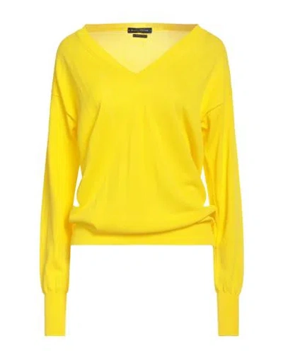 BALLANTYNE BALLANTYNE WOMAN SWEATER YELLOW SIZE 8 COTTON