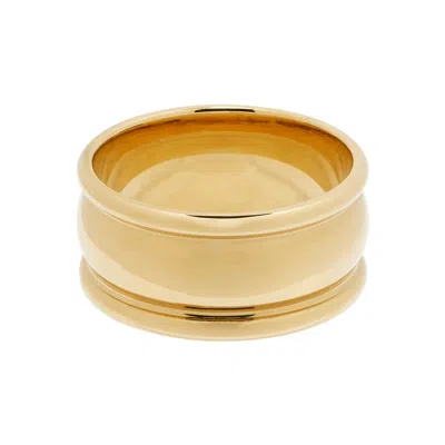 BALLINGER WOMEN'S CHUNKY GOLD STATEMENT BARREL RING