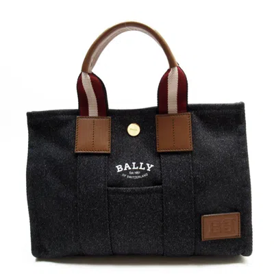 BALLY CANVAS LEATHER HANDBAG (PRE-OWNED)