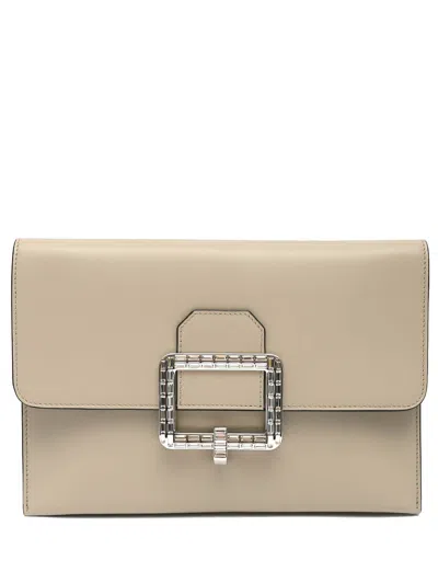 BALLY JODY WOMEN'S 6233671 BEIGE LEATHER MINIBAG