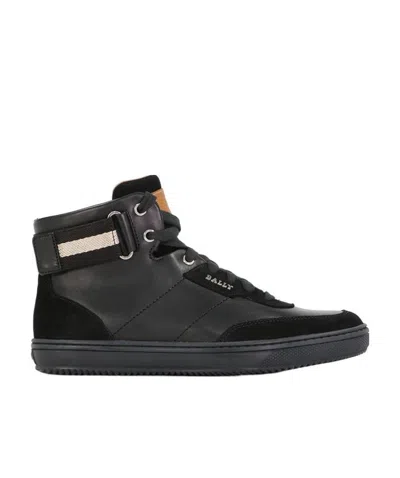BALLY LOGO HIGH-TOP CASUAL SNEAKERS