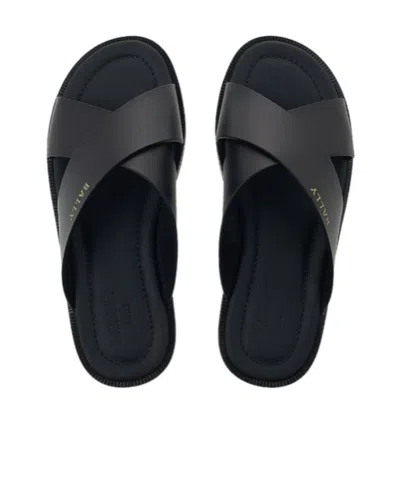 BALLY ROUND HEAD FLAT SLIPPERS