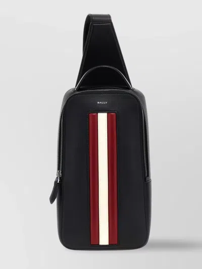 BALLY SHOULDER BAG WITH FRONT STRIPE DETAIL
