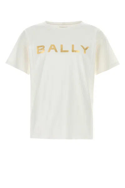 BALLY BALLY WHITE COTTON T-SHIRT