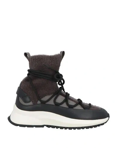 BALLY BALLY WOMAN SNEAKERS BLACK SIZE 4.5 LEATHER, TEXTILE FIBERS