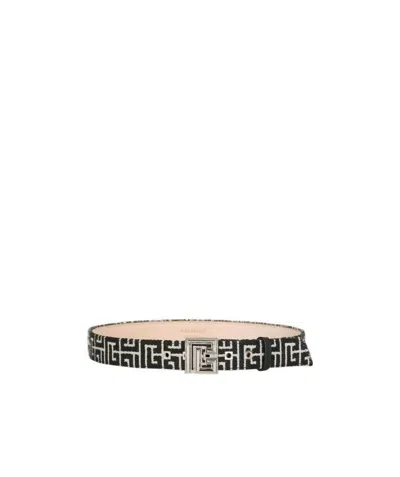 BALMAIN BALMAIN MONOGRAMMED BUCKLE BELT