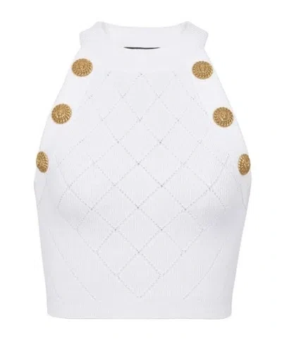 BALMAIN 6 BUCKLE KNITTED VEST