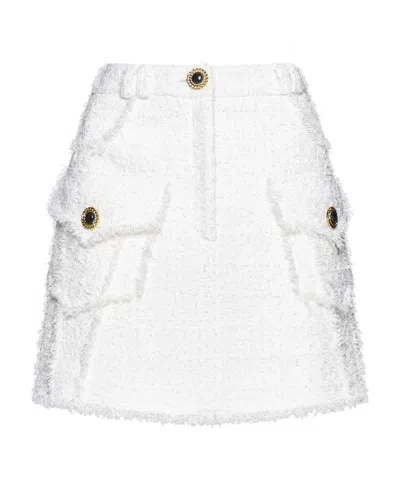 BALMAIN BALMAIN A-LINE TWEED SKIRT