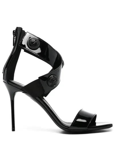 BALMAIN ALMA 95MM LEATHER SANDALS
