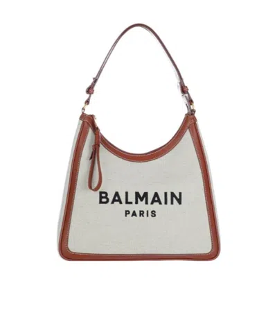 BALMAIN B-ARMY LEATHER TOTE BAG