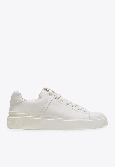 BALMAIN B-COURT LEATHER SNEAKERS