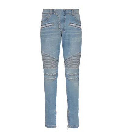 BALMAIN BIKER SLIM JEANS