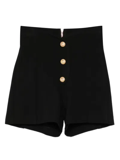 BALMAIN BUTTON-DETAIL HIGH-WAISTED SHORTS