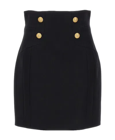 BALMAIN BALMAIN BUTTON EMBELLISHED PENCIL SKIRT
