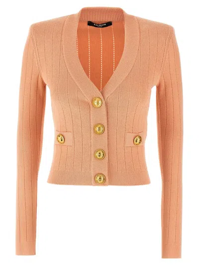 BALMAIN BALMAIN BUTTONED V-NECKED CARDIGAN