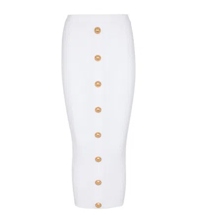 BALMAIN BALMAIN CABLE-KNIT MIDI SKIRT
