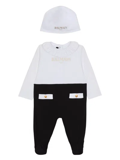 BALMAIN COTTON BABYGROW SET