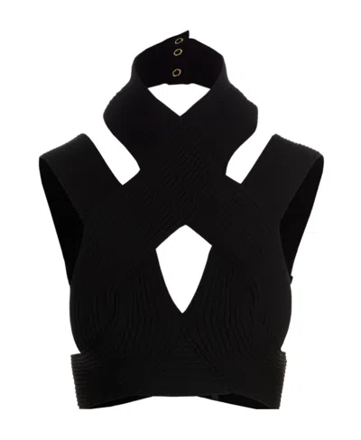 BALMAIN BALMAIN HALTERNECK KNITTED TOP