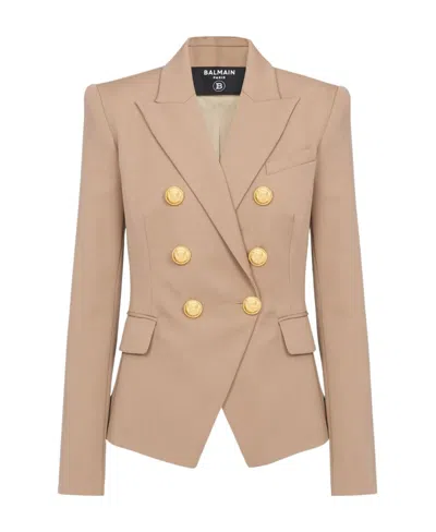 BALMAIN WOOL DOUBLE-BREASTED BLAZER