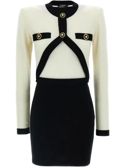 BALMAIN FILO LEONE CATENA DRESS