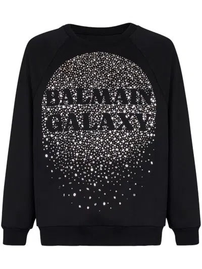BALMAIN GALAXY EMBROIDERED SWEATSHIRT