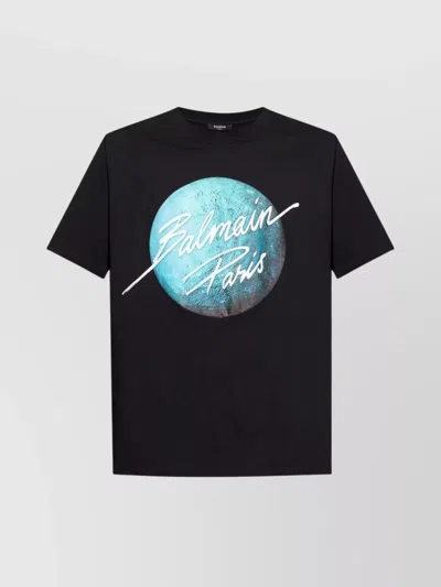 BALMAIN GRAPHIC PRINT SHORT SLEEVES T-SHIRT